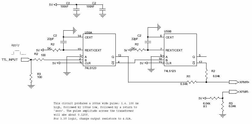 AMI pulse from TTL devices